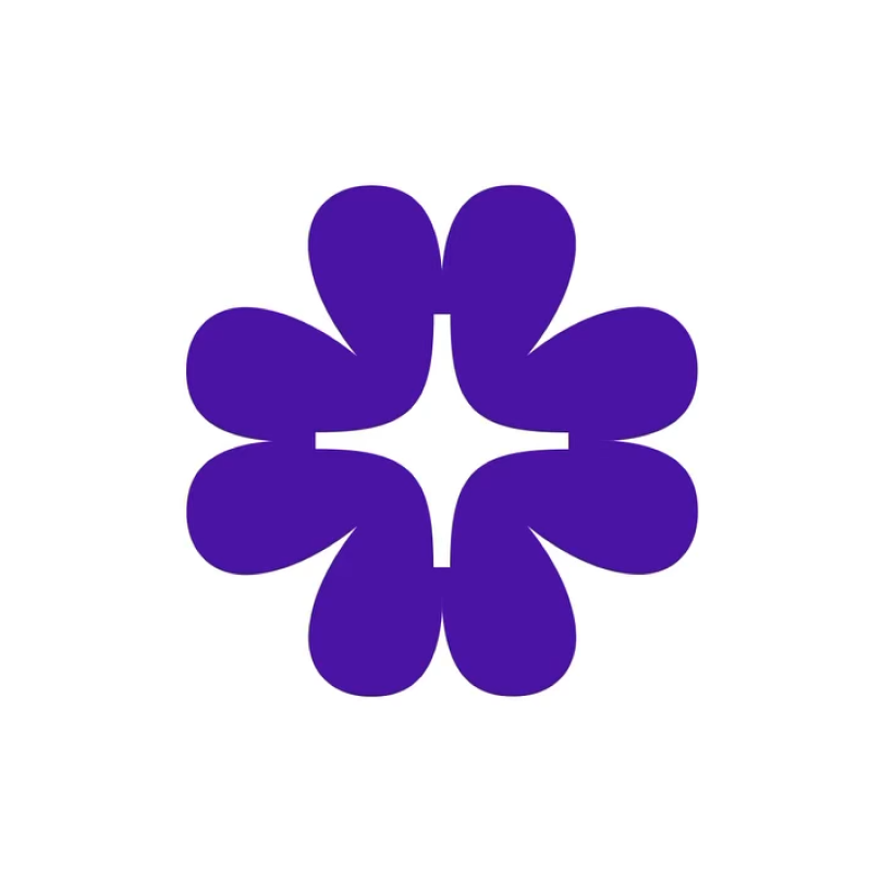 Abstract purple shape representing a strategic idea